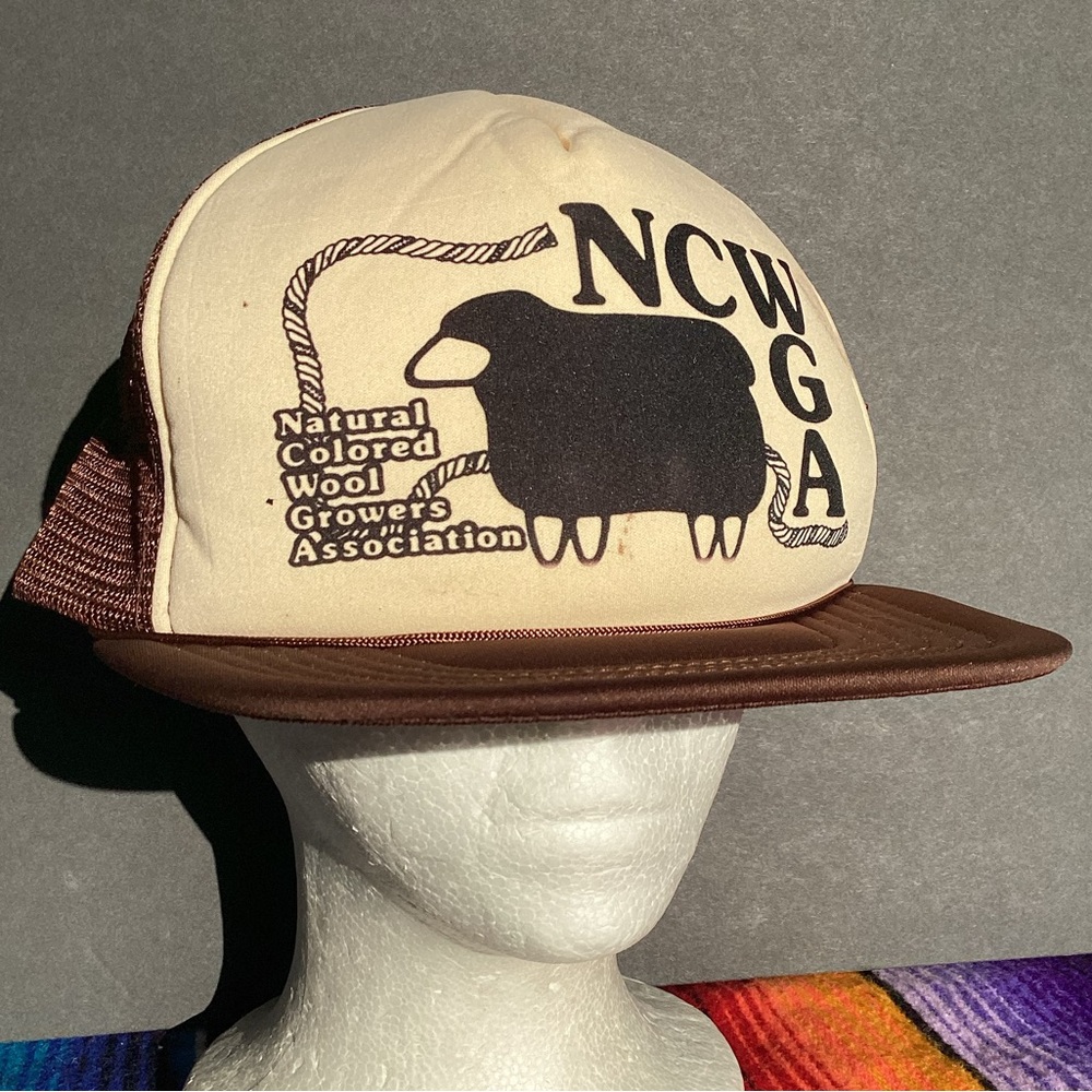 Vintage winner natural colored wool growers association SnapBack Trucker Hat